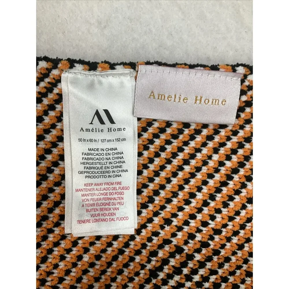 AMELIE HOME Soft Thick Knit Halloween Ghost Bat Blanket Throw Blanket 50